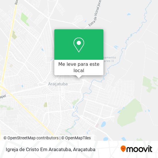 Igreja de Cristo Em Aracatuba mapa