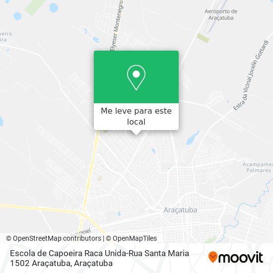 Escola de Capoeira Raca Unida-Rua Santa Maria 1502 Araçatuba mapa