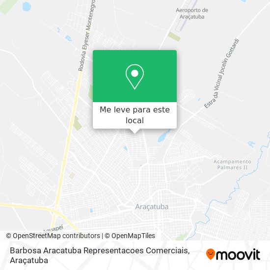 Barbosa Aracatuba Representacoes Comerciais mapa