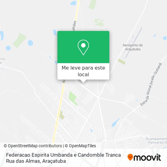 Federacao Espirita Umbanda e Candomble Tranca Rua das Almas mapa