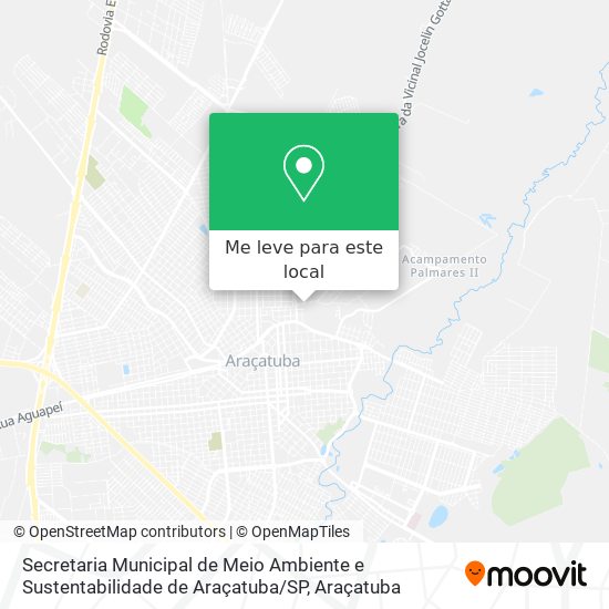 Secretaria Municipal de Meio Ambiente e Sustentabilidade de Araçatuba / SP mapa