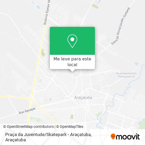 Praça da Juventude / Skatepark - Araçatuba mapa