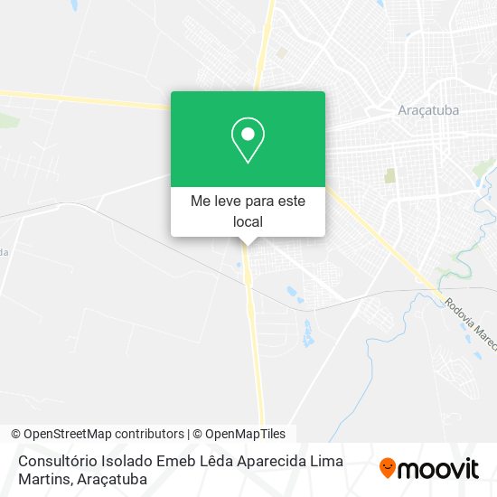 Consultório Isolado Emeb Lêda Aparecida Lima Martins mapa