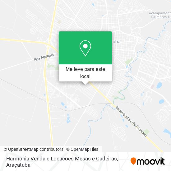 Harmonia Venda e Locacoes Mesas e Cadeiras mapa