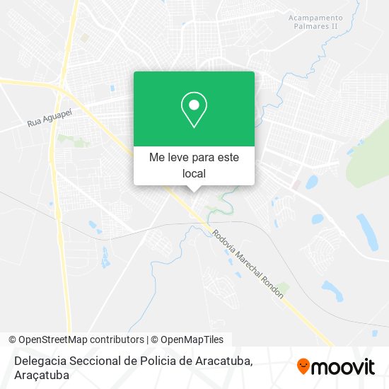 Delegacia Seccional de Policia de Aracatuba mapa