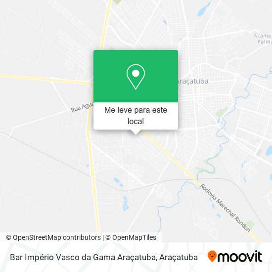Bar Império Vasco da Gama Araçatuba mapa
