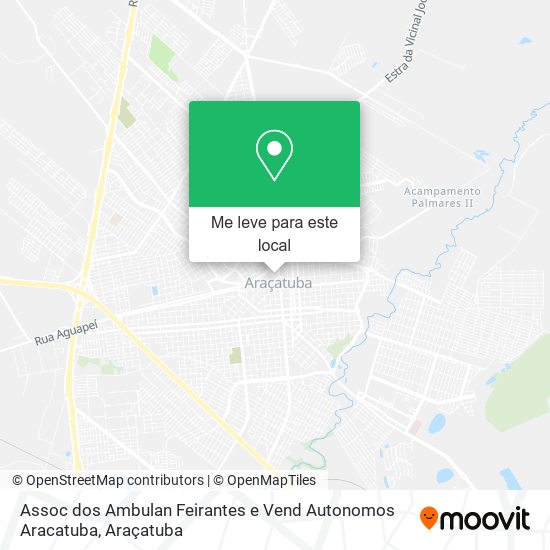 Assoc dos Ambulan Feirantes e Vend Autonomos Aracatuba mapa