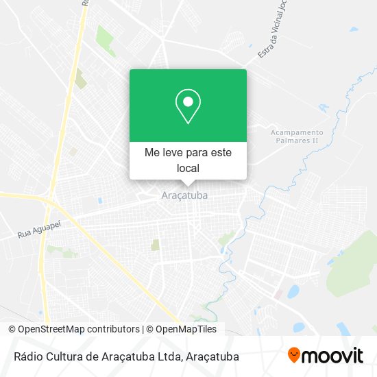 Rádio Cultura de Araçatuba Ltda mapa