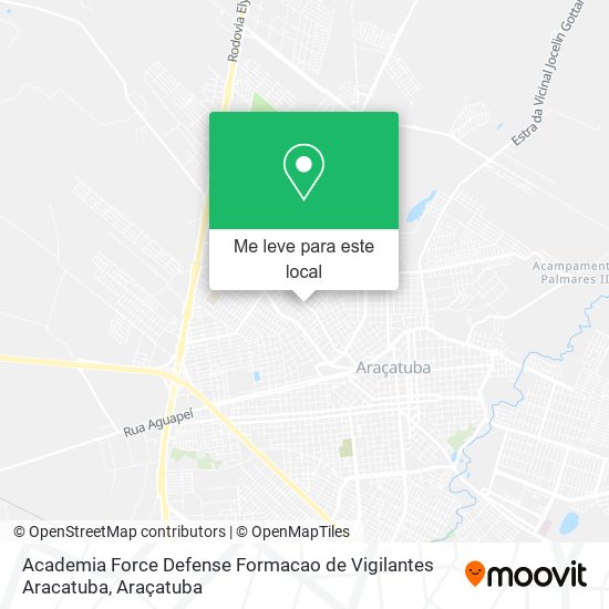 Academia Force Defense Formacao de Vigilantes Aracatuba mapa