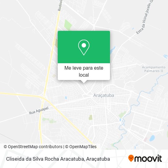 Cliseida da Silva Rocha Aracatuba mapa