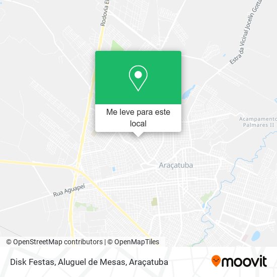 Disk Festas, Aluguel de Mesas mapa