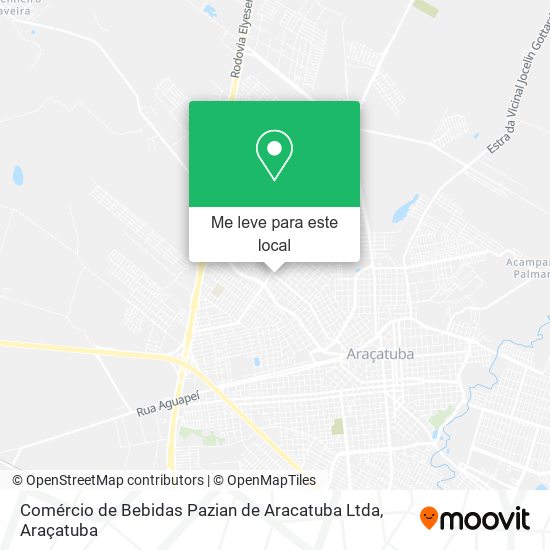 Comércio de Bebidas Pazian de Aracatuba Ltda mapa