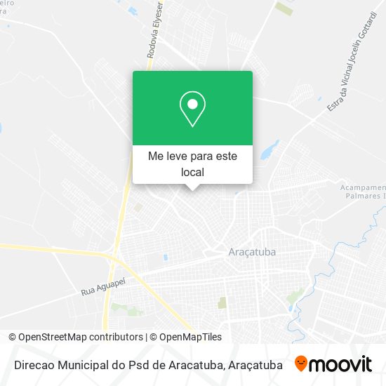 Direcao Municipal do Psd de Aracatuba mapa