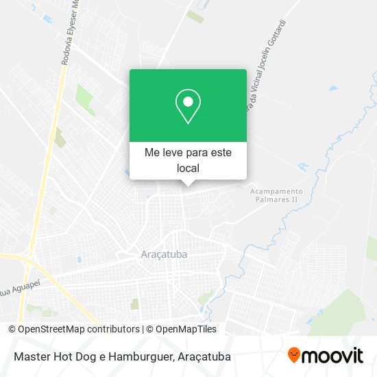 Master Hot Dog e Hamburguer mapa