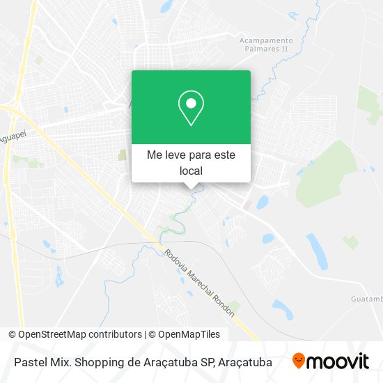 Pastel Mix. Shopping de Araçatuba SP mapa
