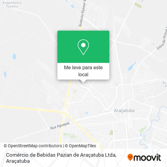 Comércio de Bebidas Pazian de Araçatuba Ltda mapa