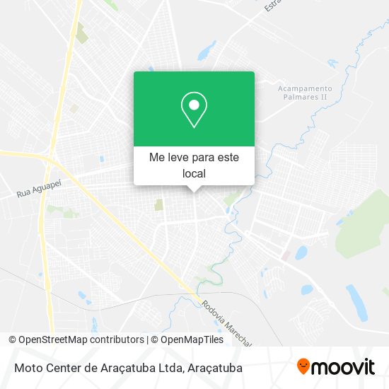 Moto Center de Araçatuba Ltda mapa