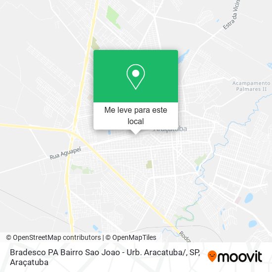 Bradesco PA Bairro Sao Joao - Urb. Aracatuba / , SP mapa