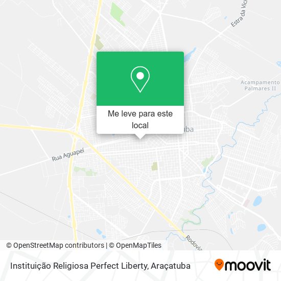 Instituição Religiosa Perfect Liberty mapa