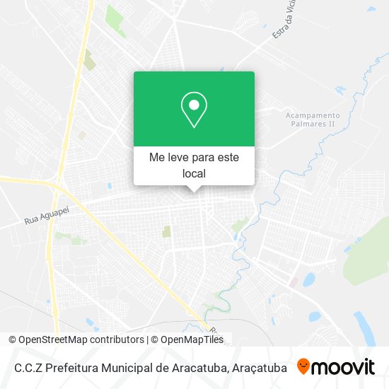 C.C.Z Prefeitura Municipal de Aracatuba mapa