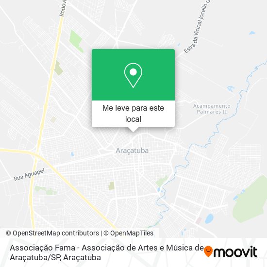 Associação Fama - Associação de Artes e Música de Araçatuba / SP mapa