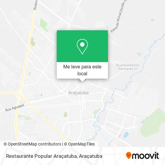 Restaurante Popular Araçatuba mapa