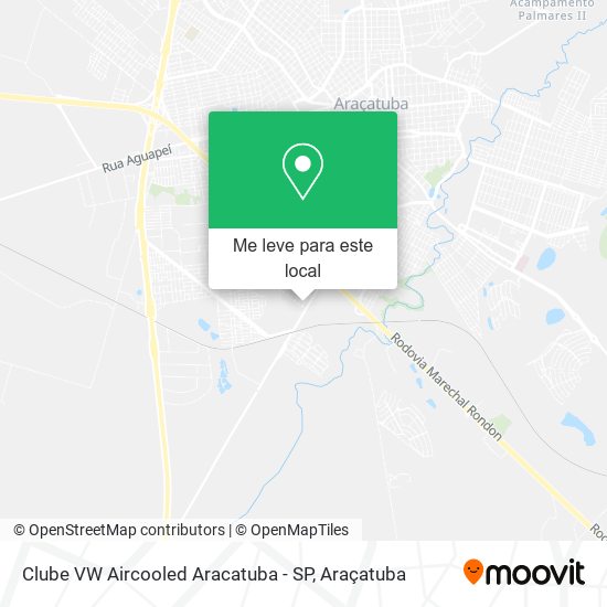 Clube VW Aircooled Aracatuba - SP mapa