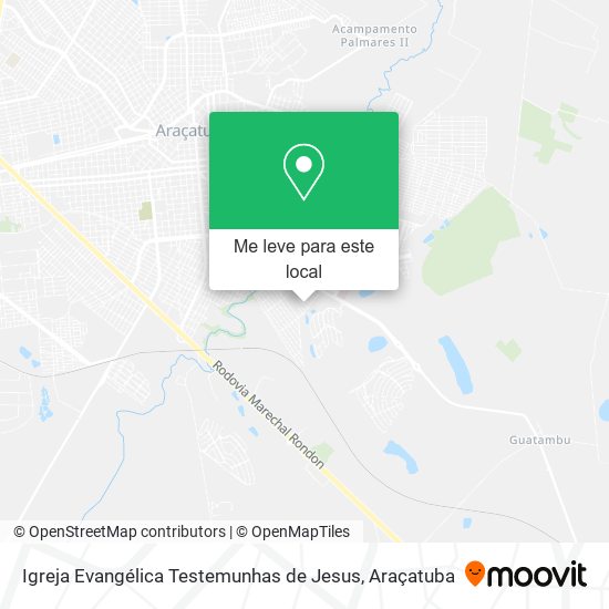 Igreja Evangélica Testemunhas de Jesus mapa