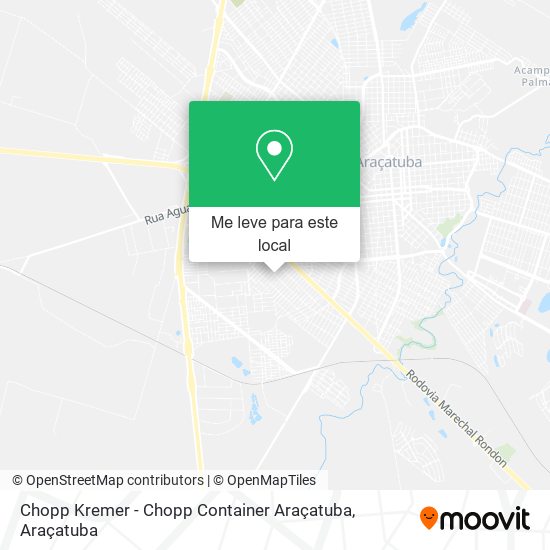Chopp Kremer - Chopp Container Araçatuba mapa