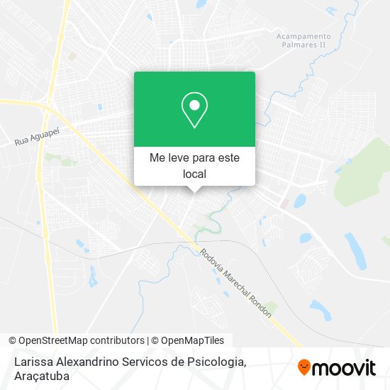 Larissa Alexandrino Servicos de Psicologia mapa