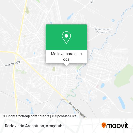 Rodoviaria Aracatuba mapa