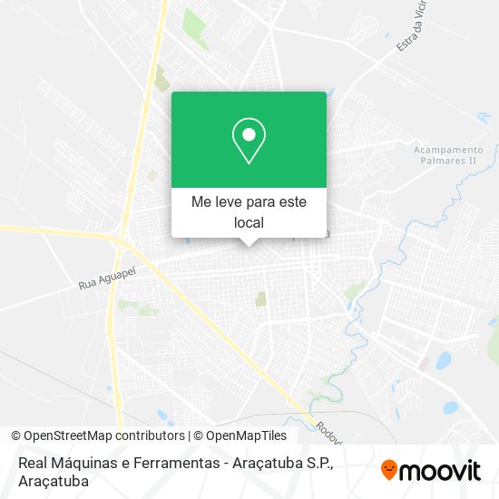 Real Máquinas e Ferramentas - Araçatuba S.P. mapa