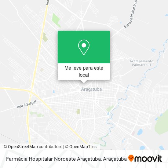 Farmácia Hospitalar Noroeste Araçatuba mapa