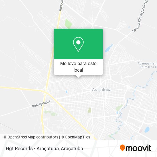 Hgt Records - Araçatuba mapa