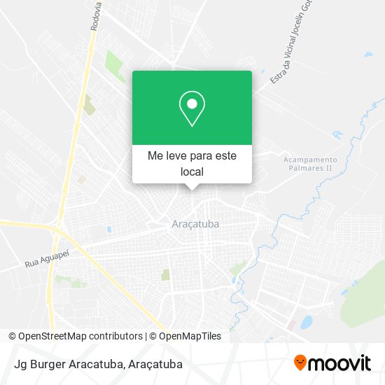 Jg Burger Aracatuba mapa