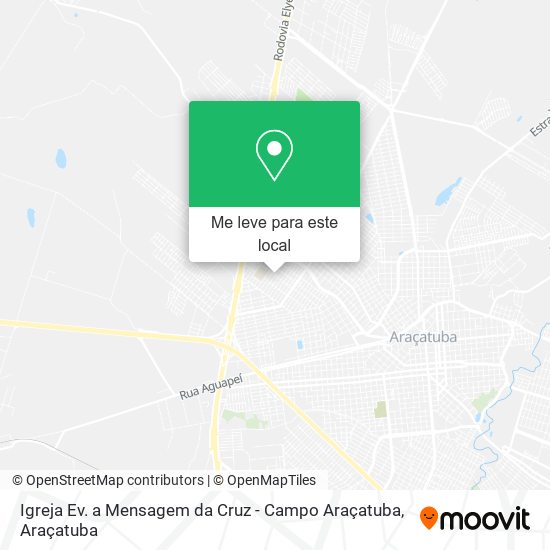 Igreja Ev. a Mensagem da Cruz - Campo Araçatuba mapa