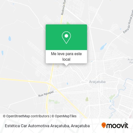 Estética Car Automotiva Araçatuba mapa