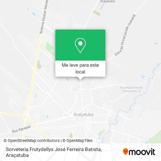 Sorveteria Frutydellys José Ferreira Batista mapa