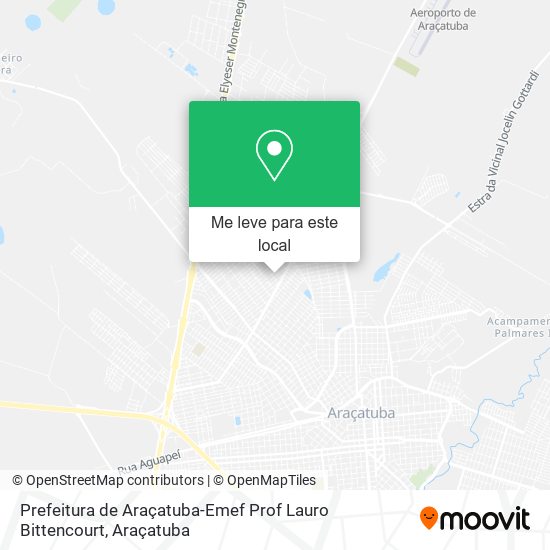 Prefeitura de Araçatuba-Emef Prof Lauro Bittencourt mapa