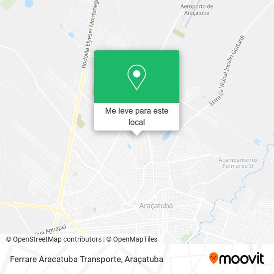 Ferrare Aracatuba Transporte mapa