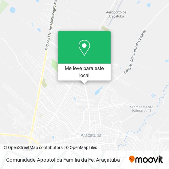 Comunidade Apostolica Familia da Fe mapa