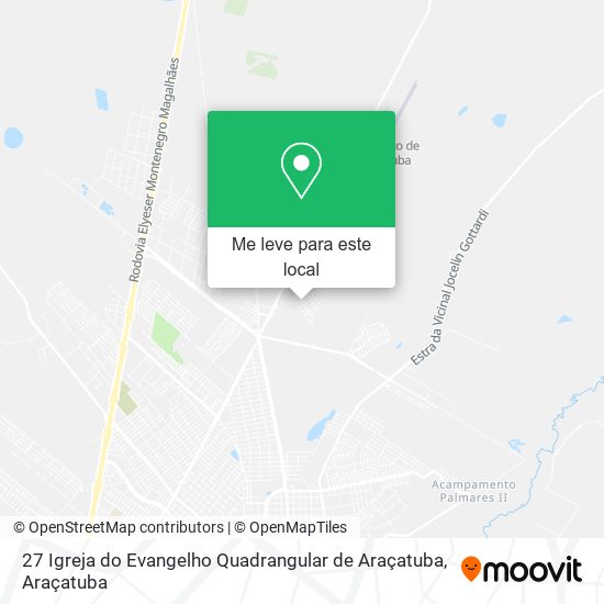 27 Igreja do Evangelho Quadrangular de Araçatuba mapa