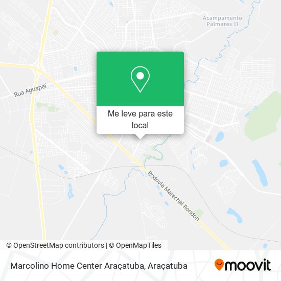 Marcolino Home Center Araçatuba mapa
