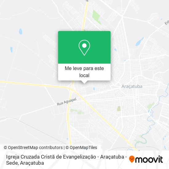 Igreja Cruzada Cristã de Evangelização - Araçatuba - Sede mapa