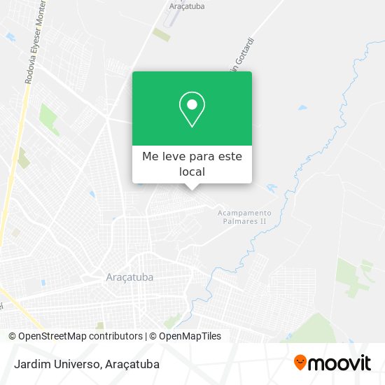 Jardim Universo mapa