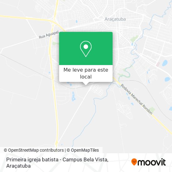Primeira igreja batista - Campus Bela Vista mapa