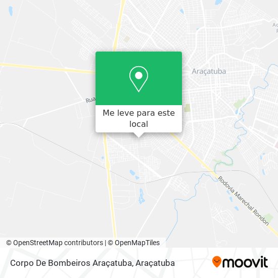 Corpo De Bombeiros Araçatuba mapa