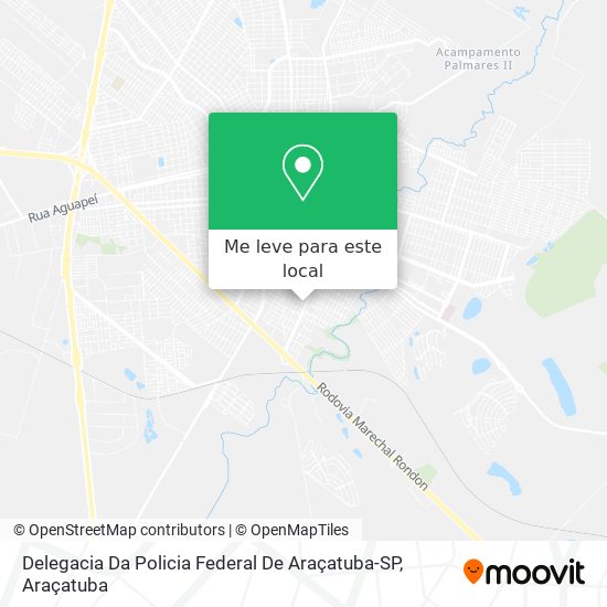 Delegacia Da Policia Federal De Araçatuba-SP mapa