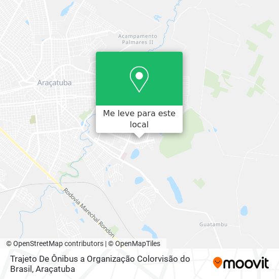 Trajeto De Ônibus a Organização Colorvisão do Brasil mapa