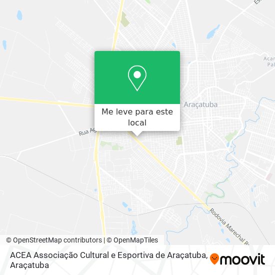 ACEA Associação Cultural e Esportiva de Araçatuba mapa